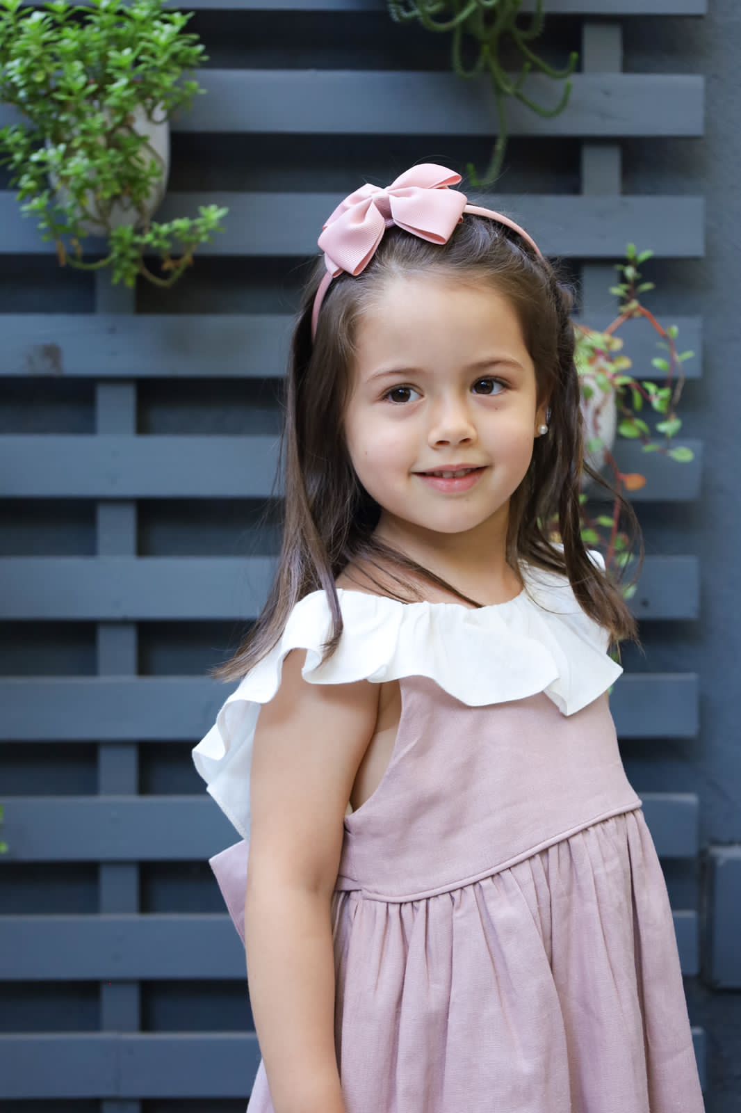 VESTIDO OLI LINO PALO DE ROSA se hace a pedido